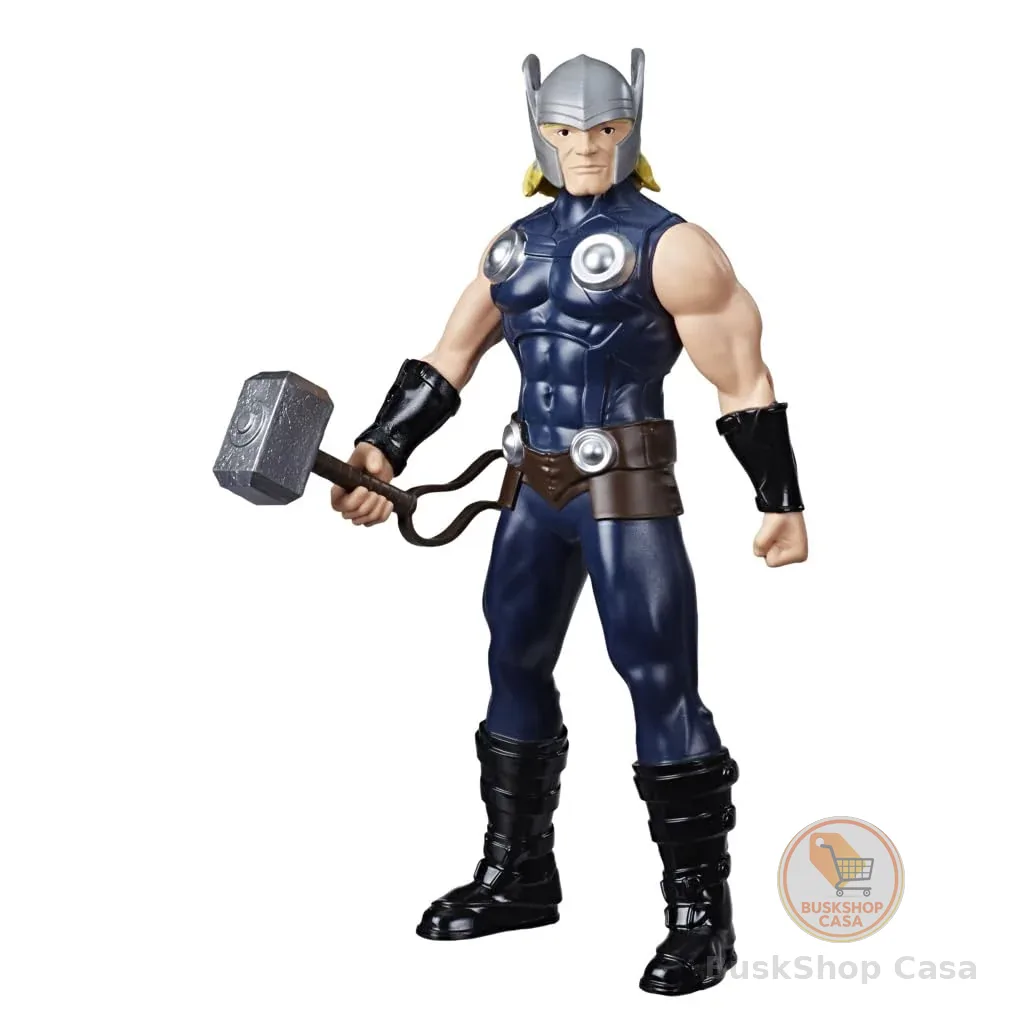 Marvel, Action Figure, Thor, Cinza, Mighty Hero Series - Brinquedo de Herói com 24 cm, Articulado - A partir de 4 Anos