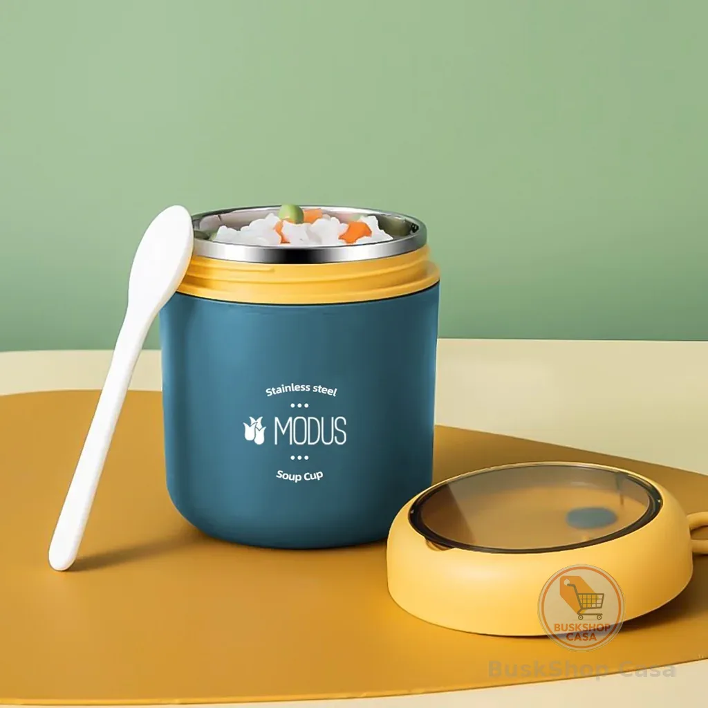 MODUS 530ml Marmita Lancheira Térmica Com a Colher Pote Para Crianças de 304 Aço Inoxidável Forro Para Sopas Caldos