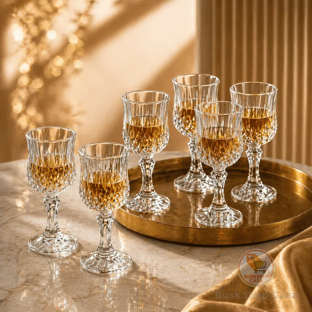 Jogo 6 Taças De Licor 50ml De Vidro Mesa Posta Também Para Drinks Doses Bebidas Festa Lyor