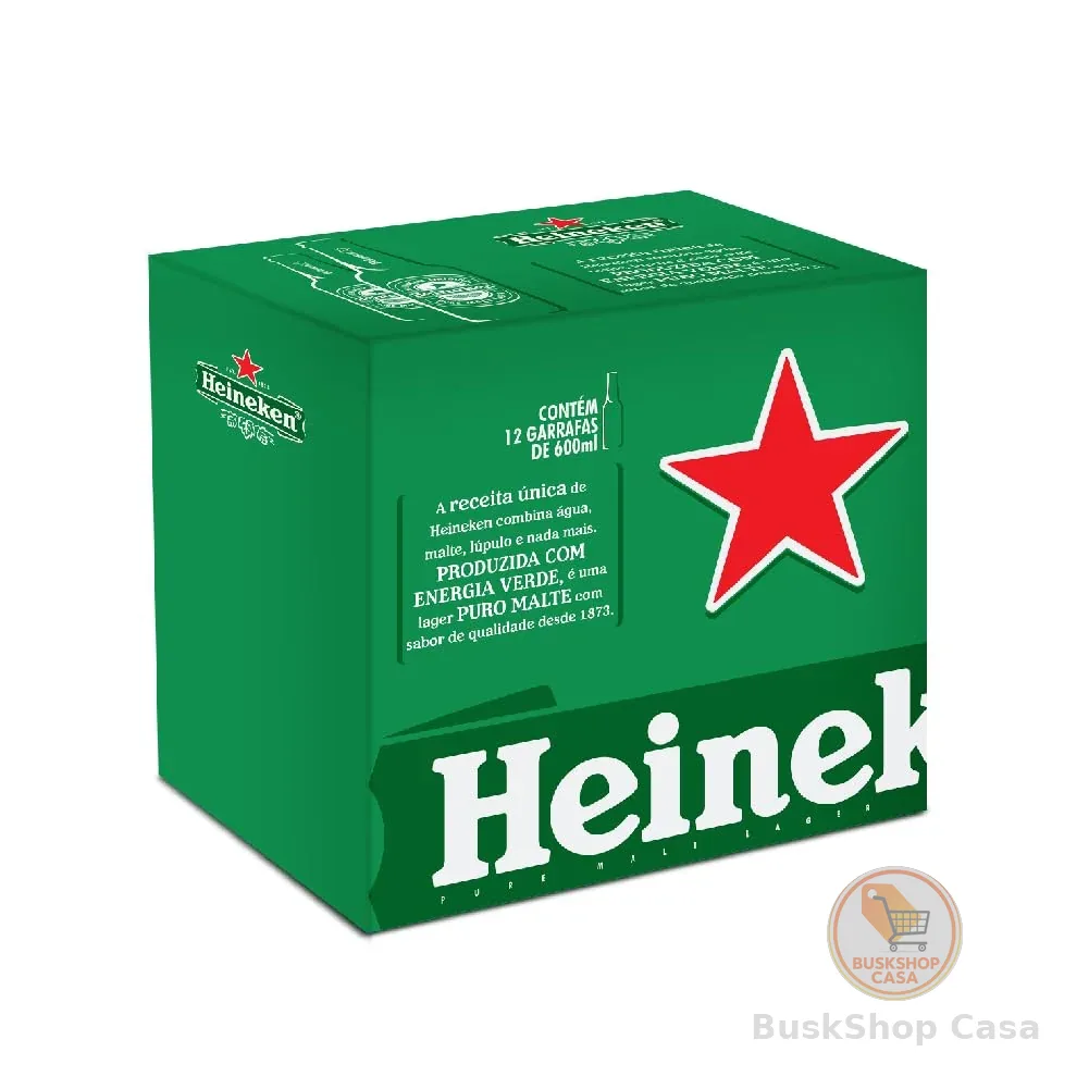 Cerveja Heineken Garrafa 600ml - 12 unid.