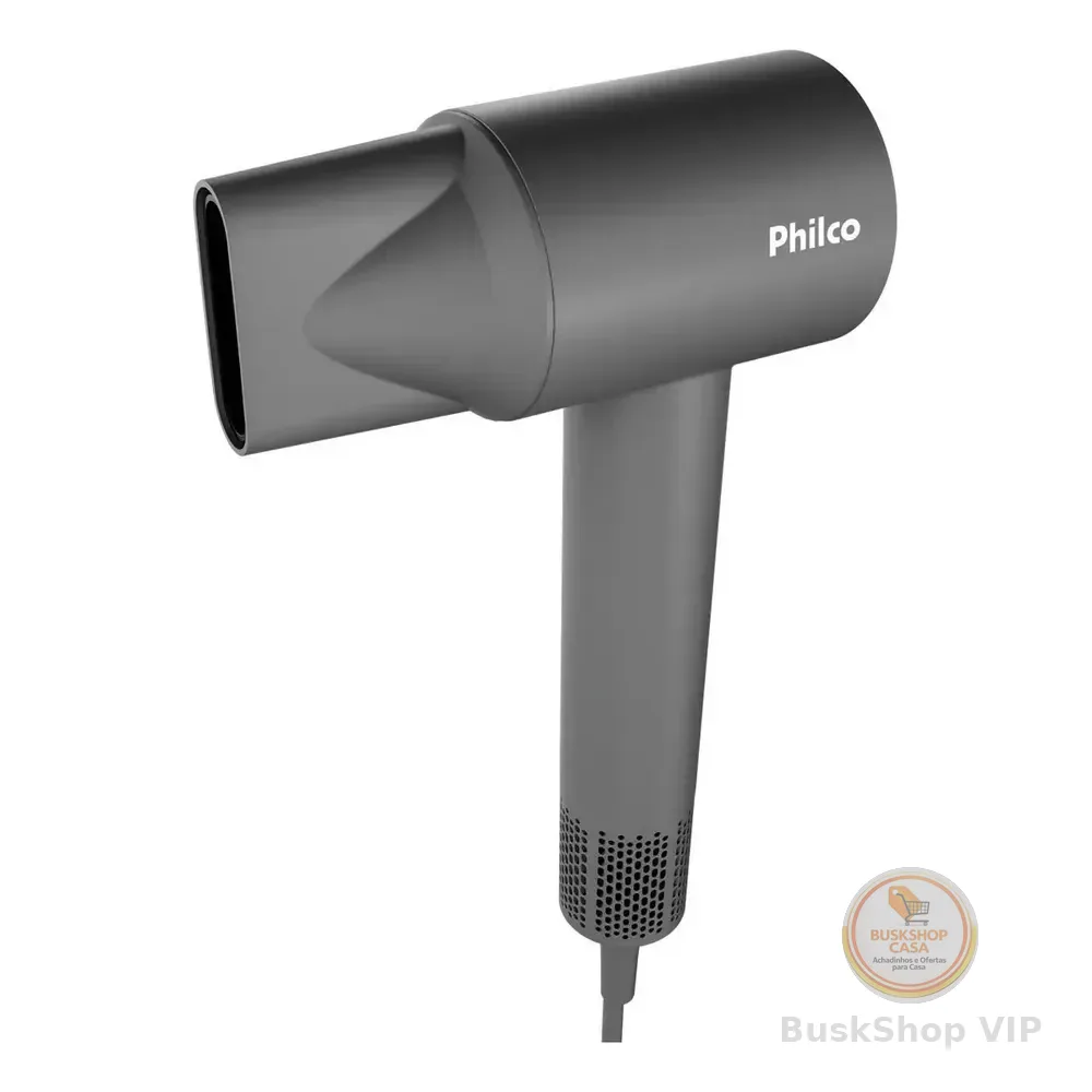 Secador De Cabelos Philco 4 Temperaturas 1600w Psc3600 Cinza 220v