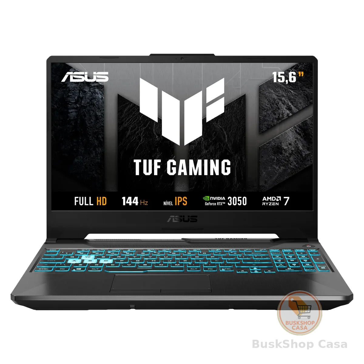 Notebook Gamer ASUS TUF Gaming A15, RTX3050 AMD RYZEN 7, 16 GB, 512 GB SSD, W11 Home, 15.6'' IPS 144Hz, Graphite Black - FA506NCG-HN217W