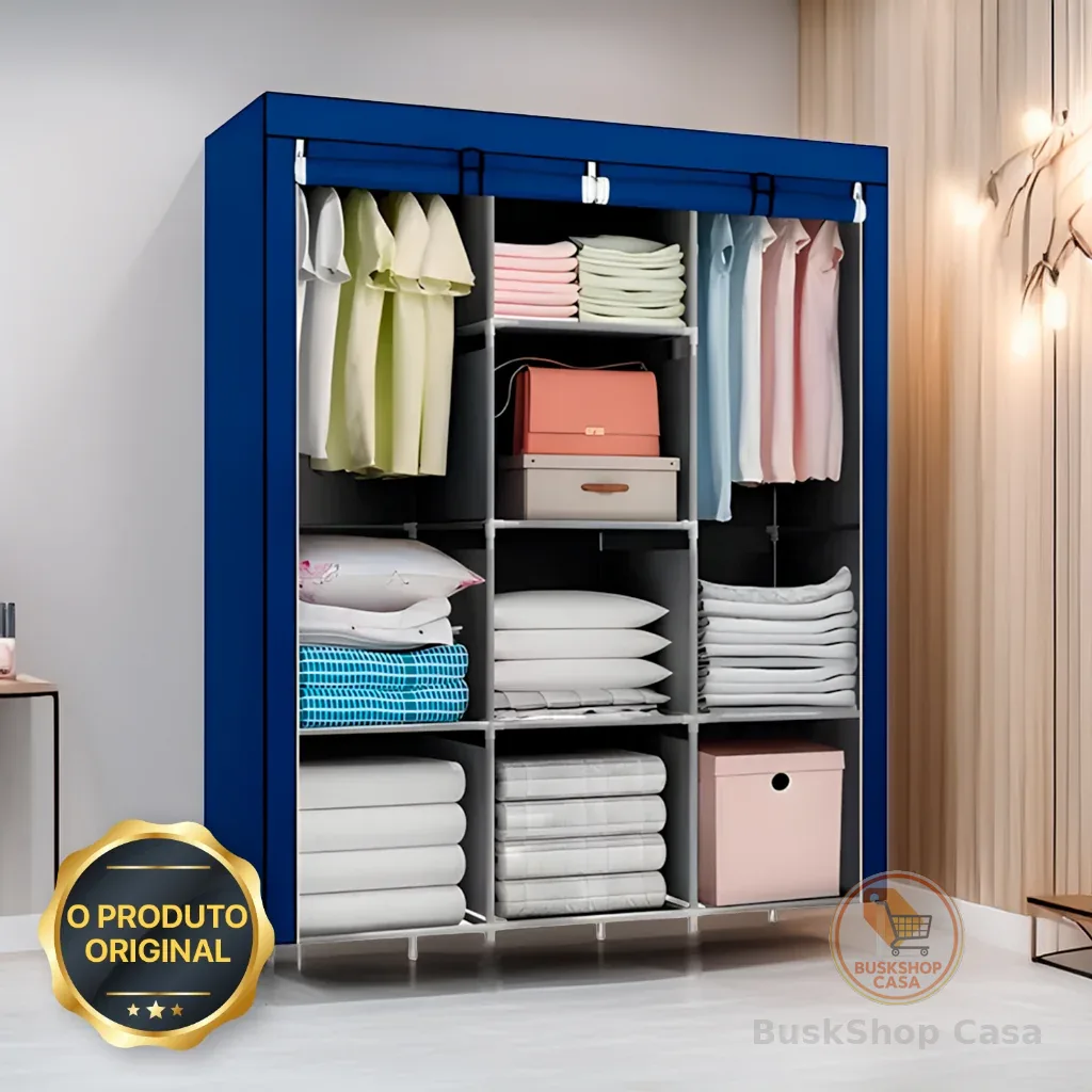 Guarda Roupa Dobrável Organizador De Roupas Decoteam
