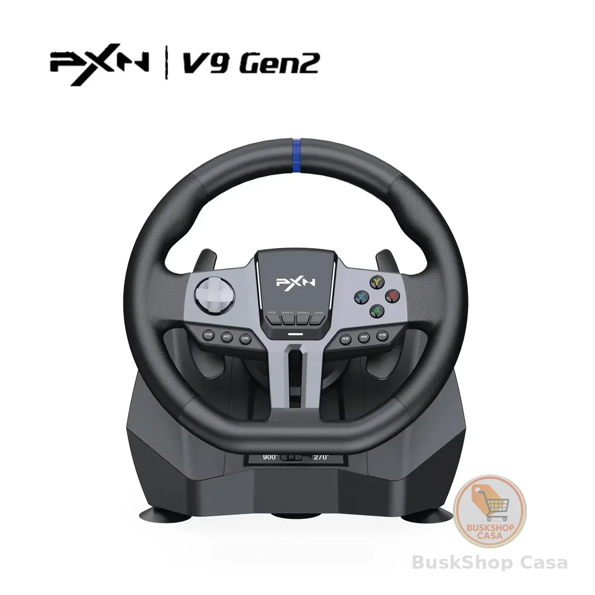 Volante de Jogo V9 Gen2 270 ° /900 °   Volante de Corrida para PS4/PS3/PC Windows 8,10,11/Switch/Xbox One/Xbox Series X/S