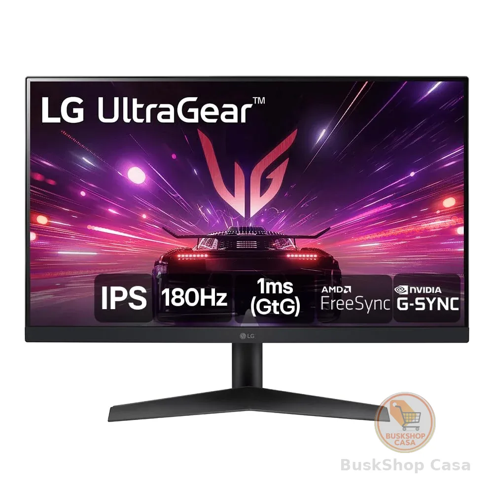 Monitor Gamer LG UltraGear 24” 24GS60F-B IPS Full HD 180Hz 1ms (GtG) NVIDIA® G-SYNC® AMD FreeSync™ HDR10 sRGB 99% HDMI DisplayPort