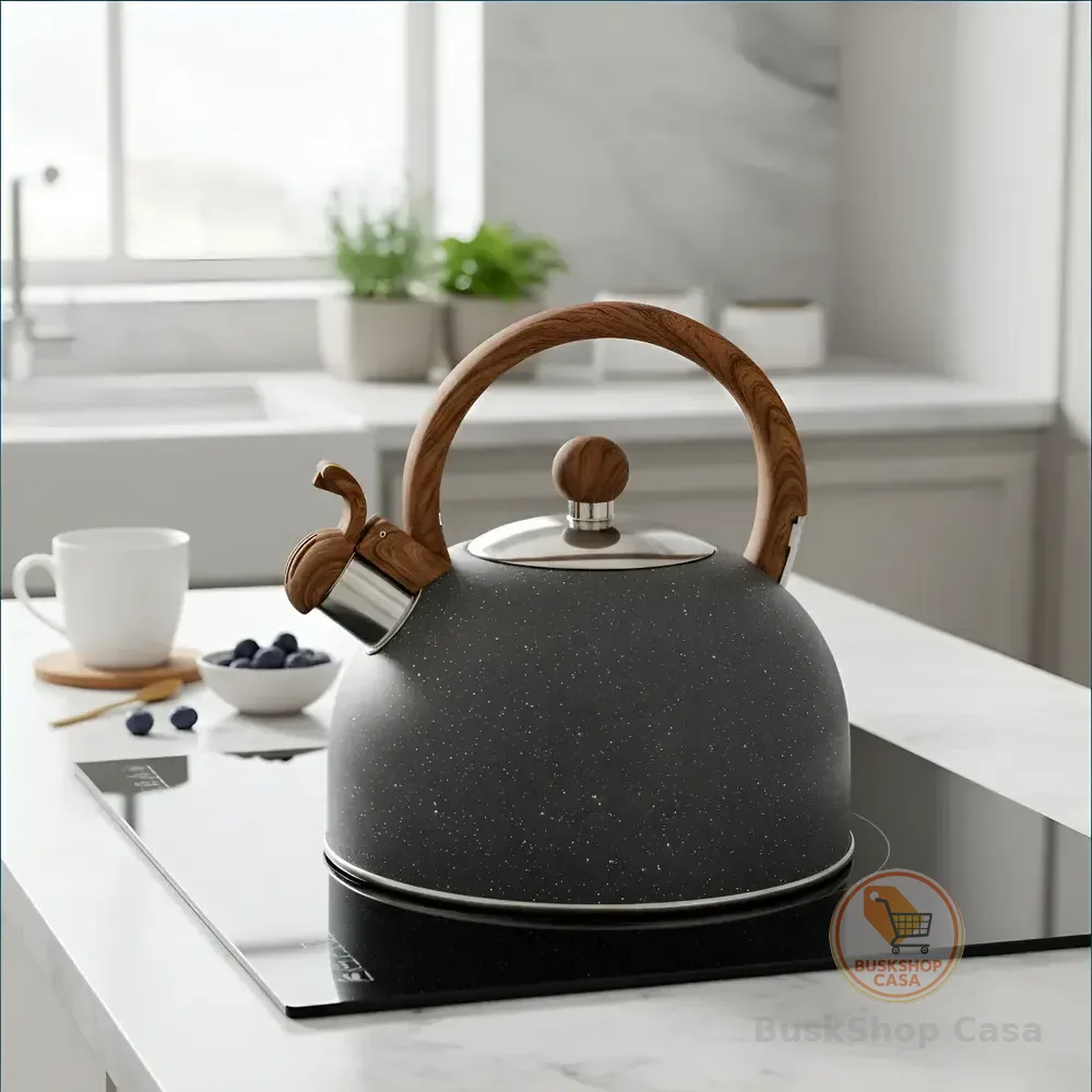 Chaleira Inox Ceramica 2l C/apito Chaleira C/indução Mimo Grafito
