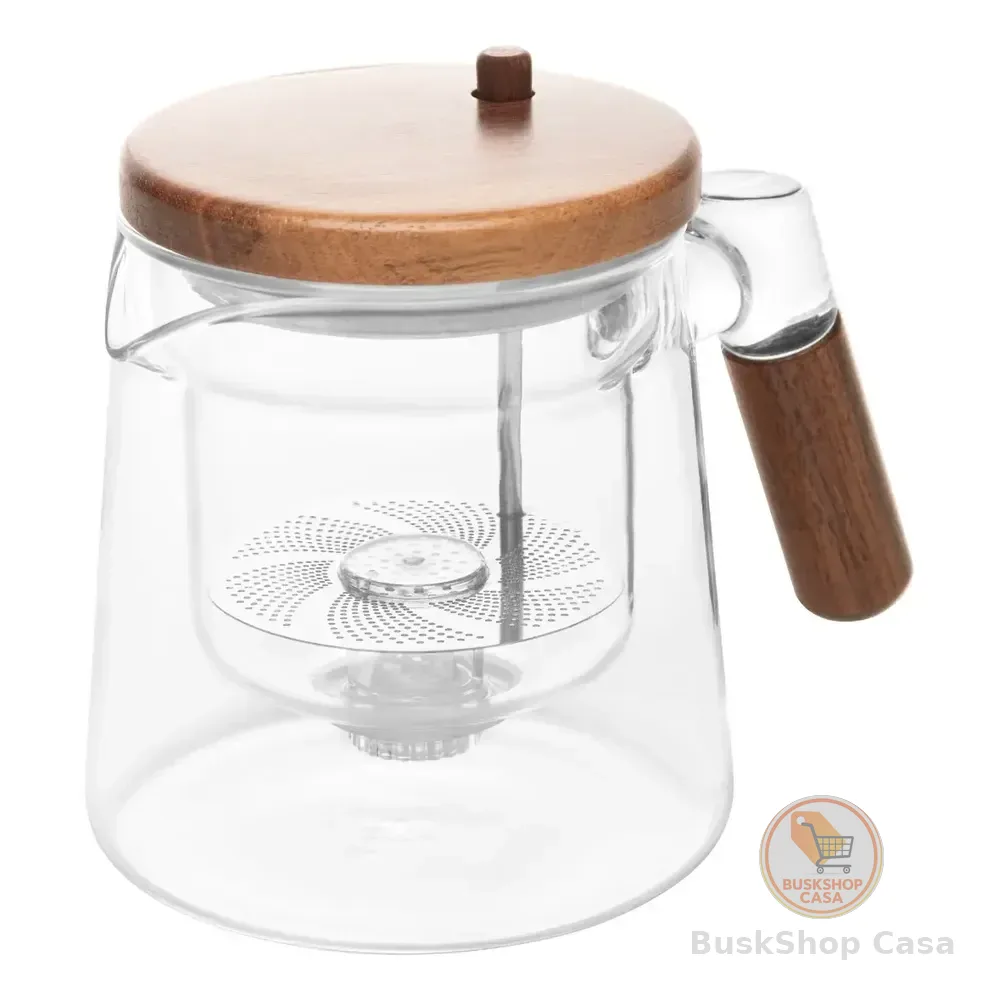 Chaleira Vidro Borossilicato Botão Infusor 500ml Wolff Incolor