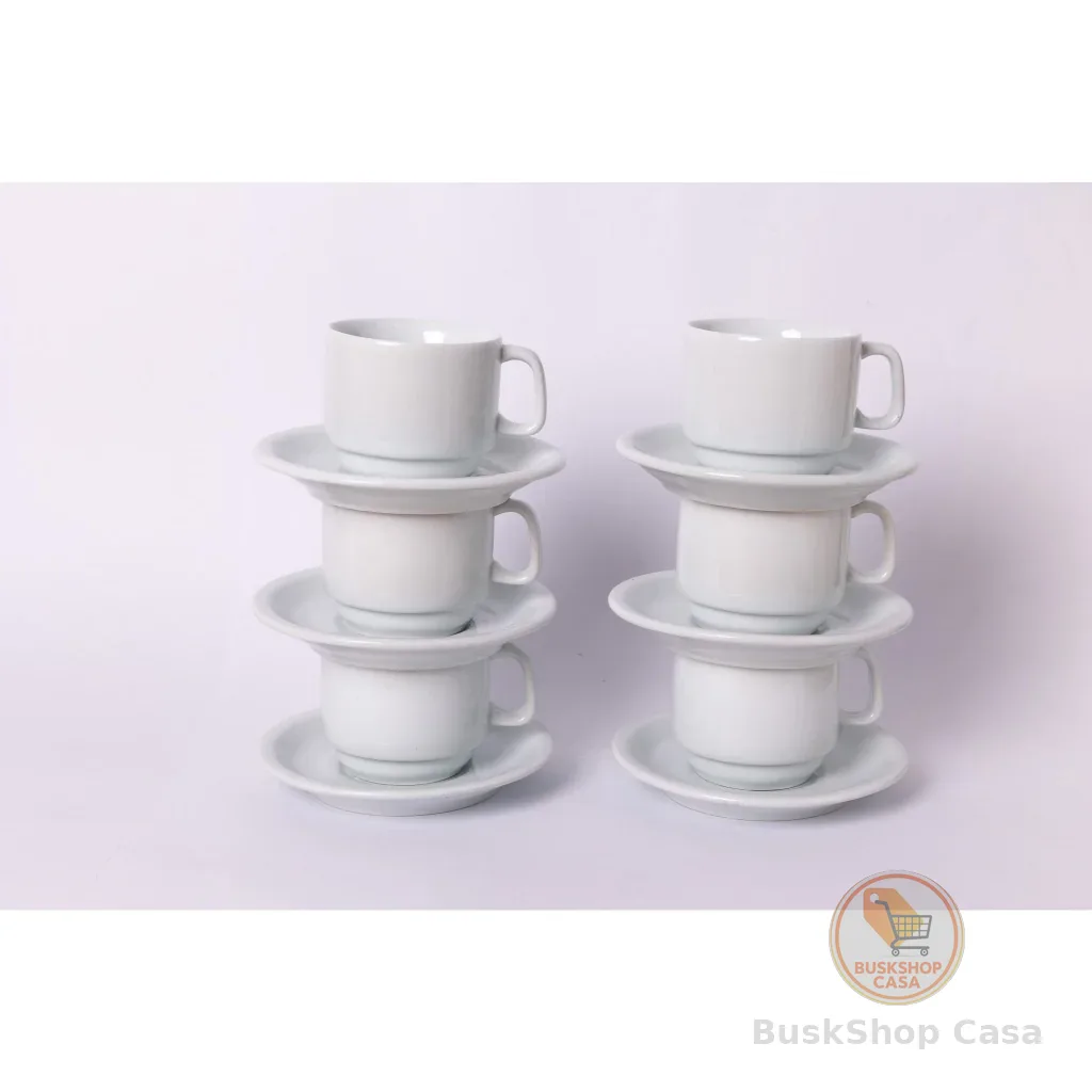 Conjunto 6 Xícaras Chá com Pires Bot Art Modelo Texas 200 ml