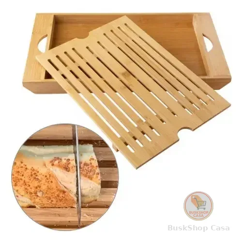 Migalheira Tábua Para Corte De Pães E Bolos Bandeja Bambu