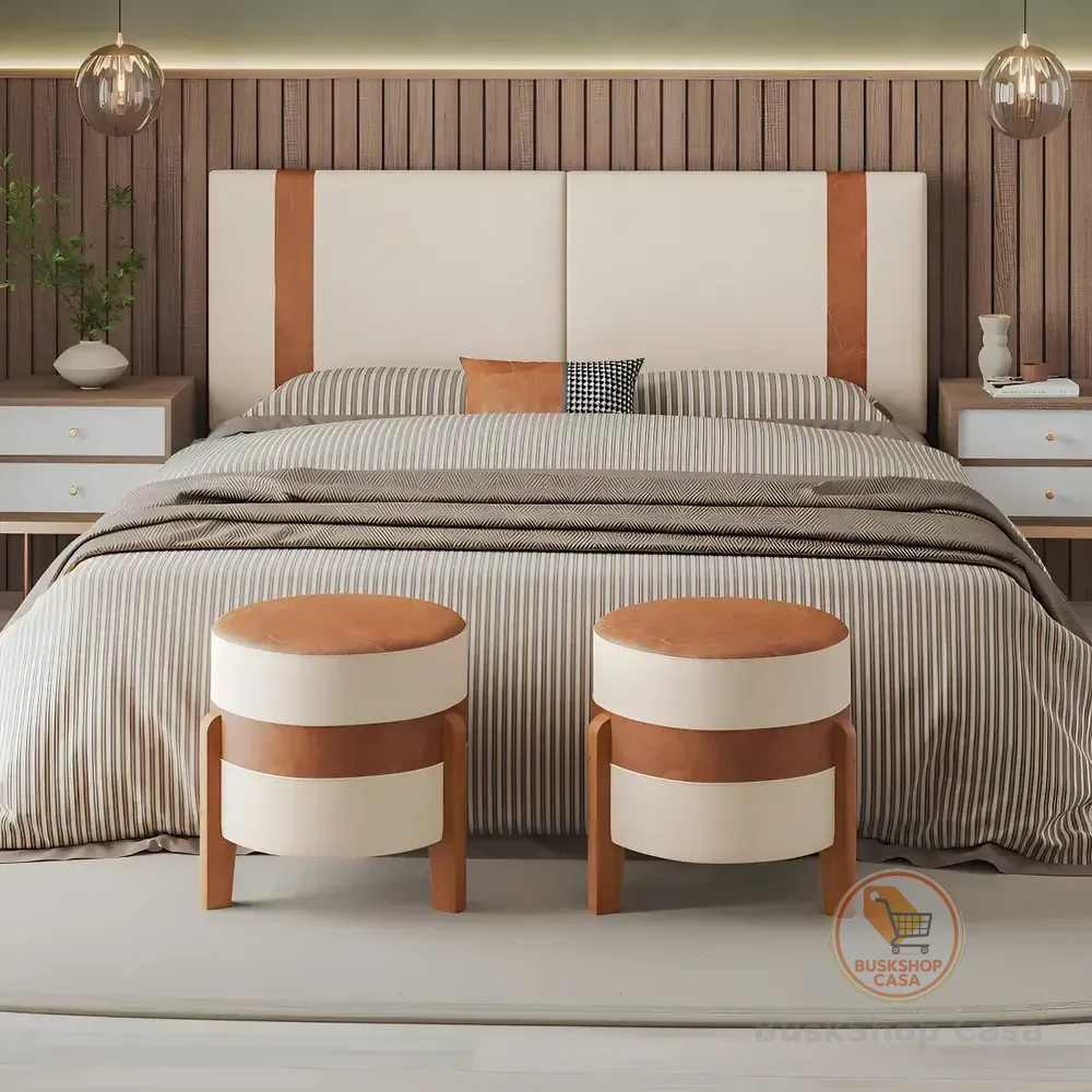 Cabeceira Dobrável Ártemis Estofada 1,58 P/ Cama Queen Cor Bege
