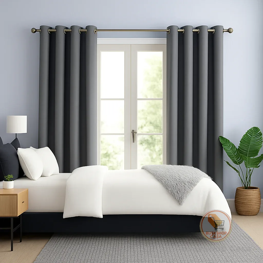Cortina Blackout PVC Corta 100% a Luz 2,80 m x 2,30 m para Sala, Escritorio, Quarto