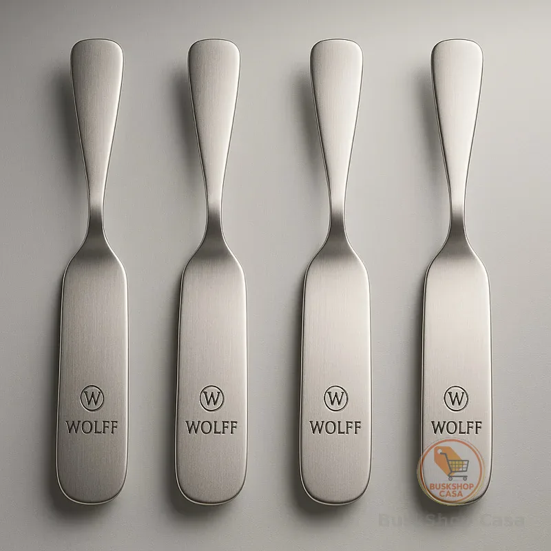 Conjunto 4 Espátulas Aperitivo Aço Inox Prata 13,5cm Wolff Rojemac Elegante