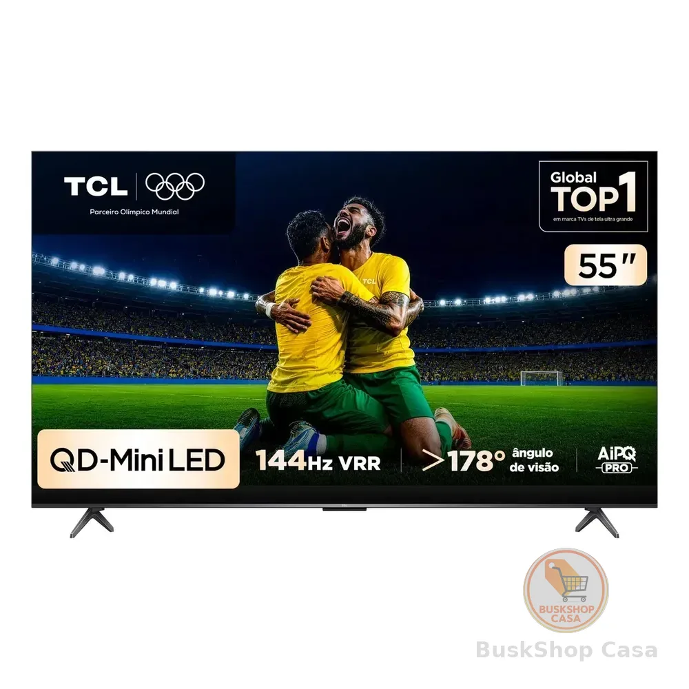 Smart Tv Tcl 55 Polegadas Qled Mini Led 4k C6k Wifi Bluetooth Google Tv 4 Hdmi 144hz Hdr10+ 55c6k