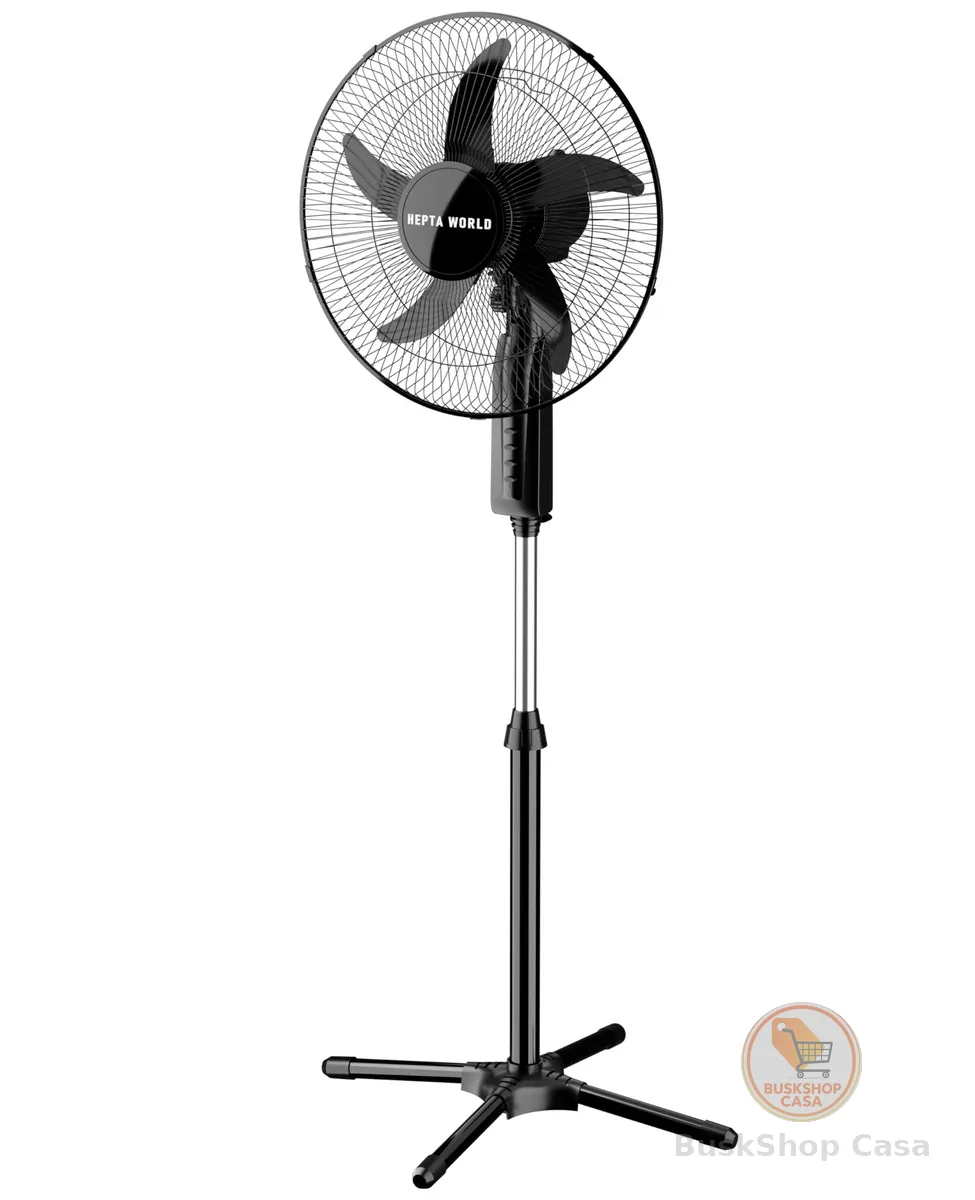 HEPTA WORLD Ventilador de Coluna, Resfriamento, Silencioso, Design Slim para Casa Escritório (PRETO, 220V, 1011)