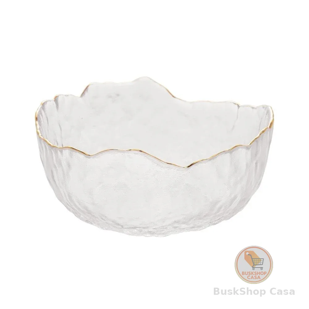 Bowl Wolff Taj de Cristal Borda Dourada Incolor