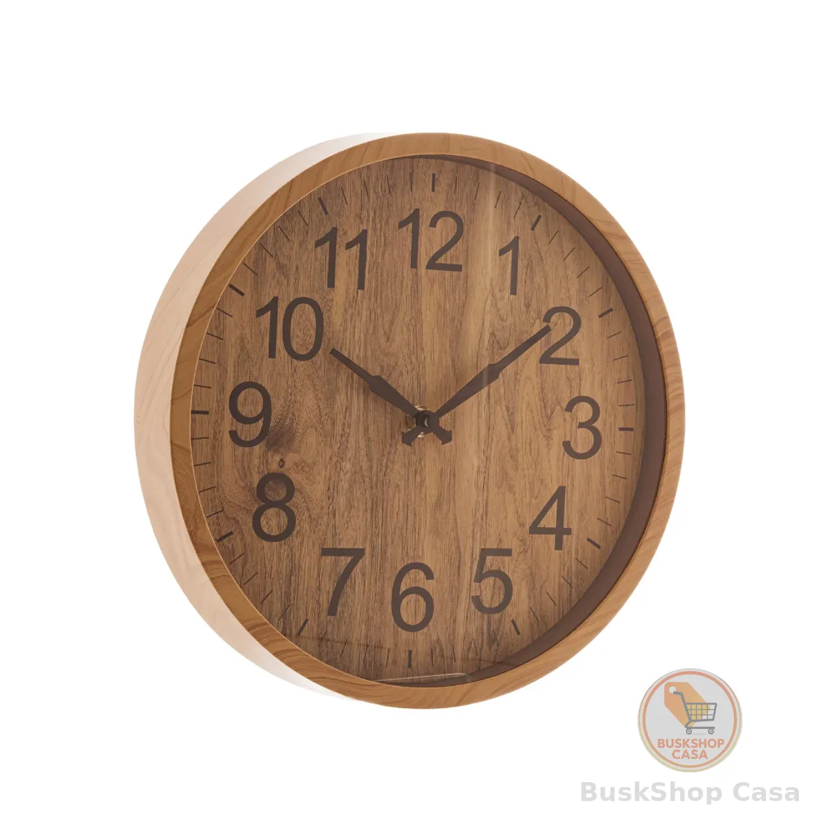 Relógio de Plástico para Parede LYOR, 25,4cm x 3,8cm | Wood