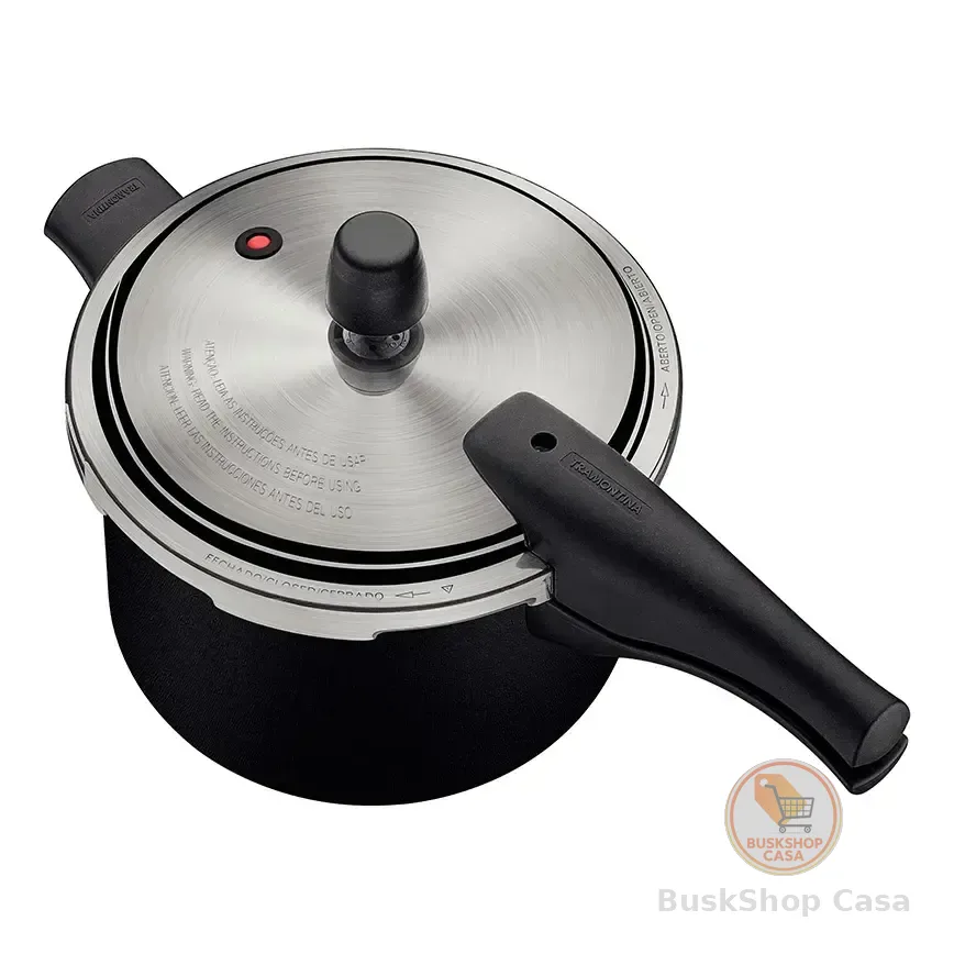 Panela De Pressão Antiaderente Tramontina Vancouver 4,5l Cor Preta