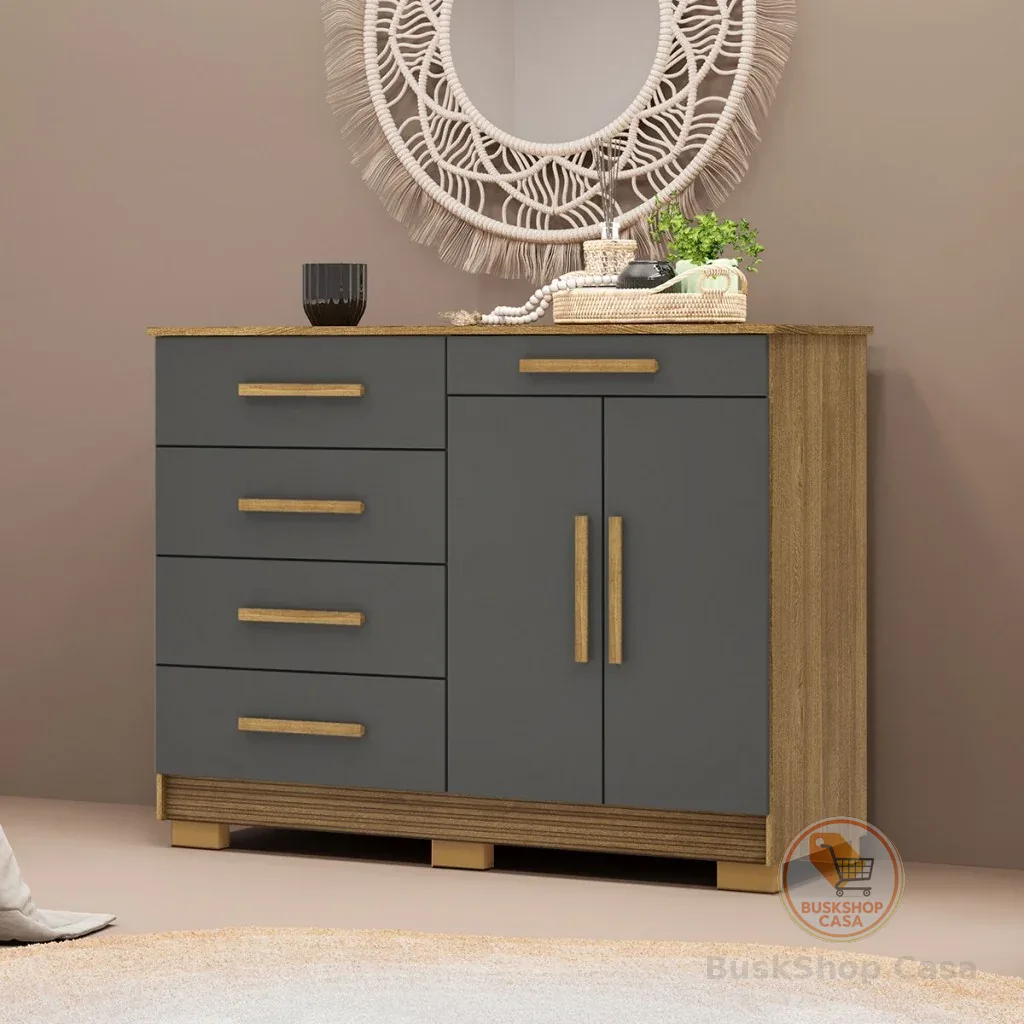 Cômoda Jasper 2 Portas 5 Gavetas