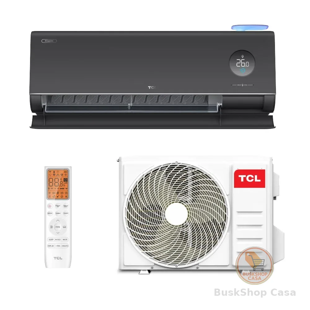 Ar Condicionado Split Hi Wall TCL FreshIN 3.0 Inverter Preto 12.000 Btus Frio 220v R-32