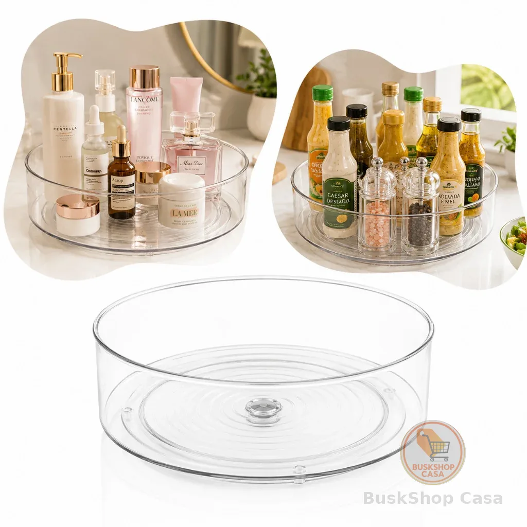 Organizador Giratório 360 Multiuso Para Cozinha Molhos Cosméticos