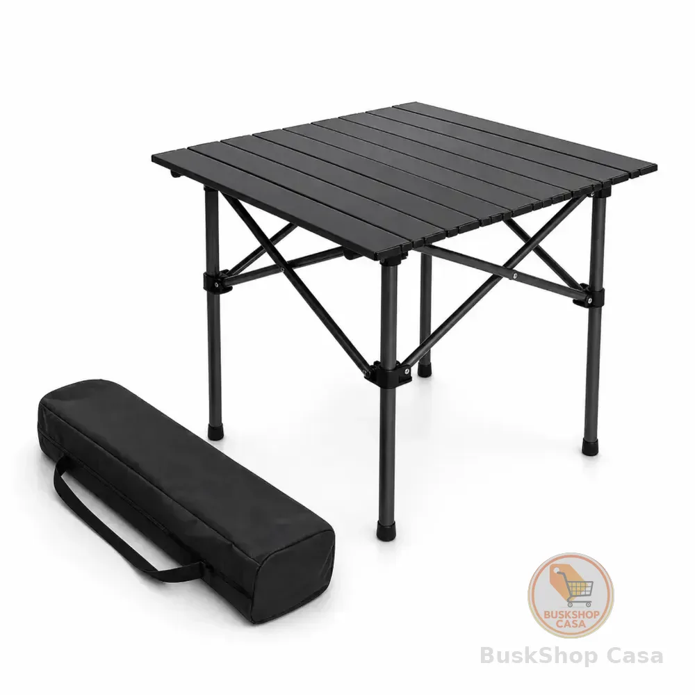 Mesa Portátil Azuza Dobrável Portátil Compacta Resistente Preto
