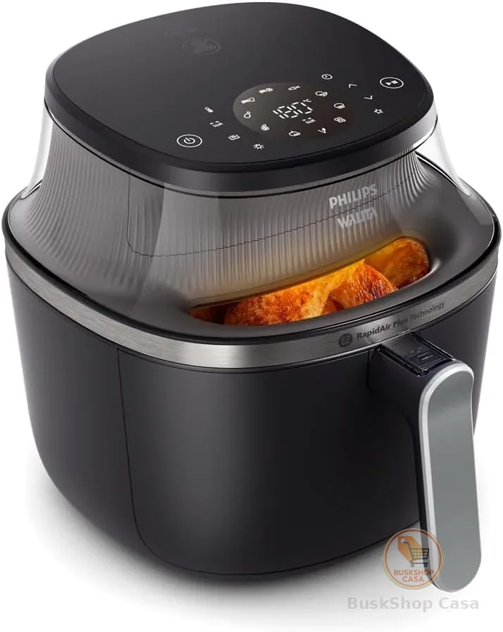Fritadeira air fryer Digital c/visor, Philips Walita, 7,2L, preta, 110v – NA341