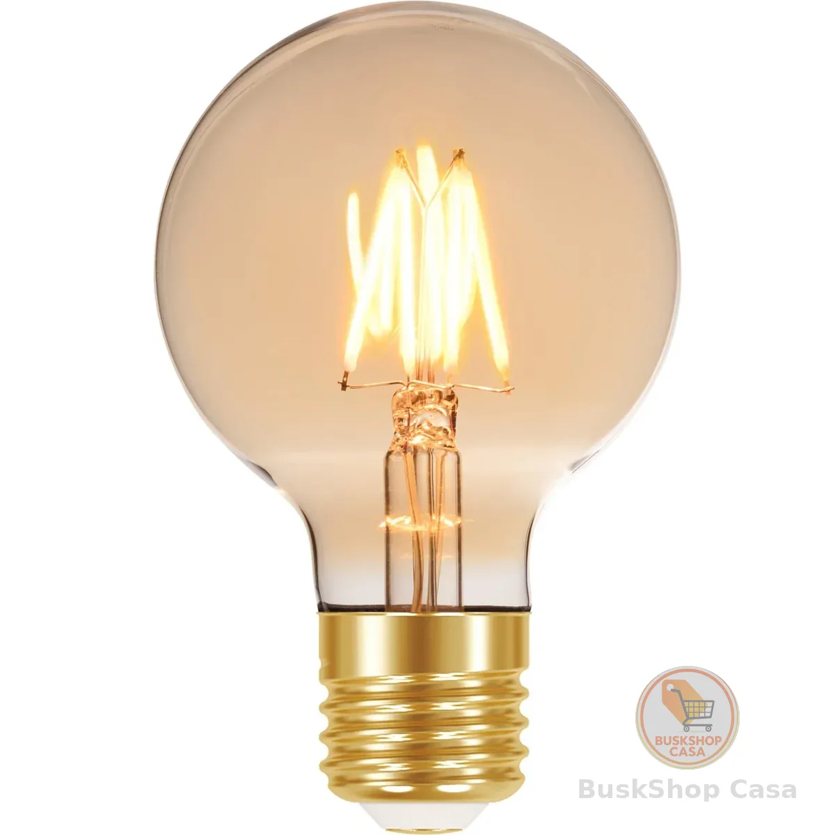 Lâmpada LED Filamento Vintage Globo E27, 4W, Ambar Taschibra G80 11080382 | 11080382