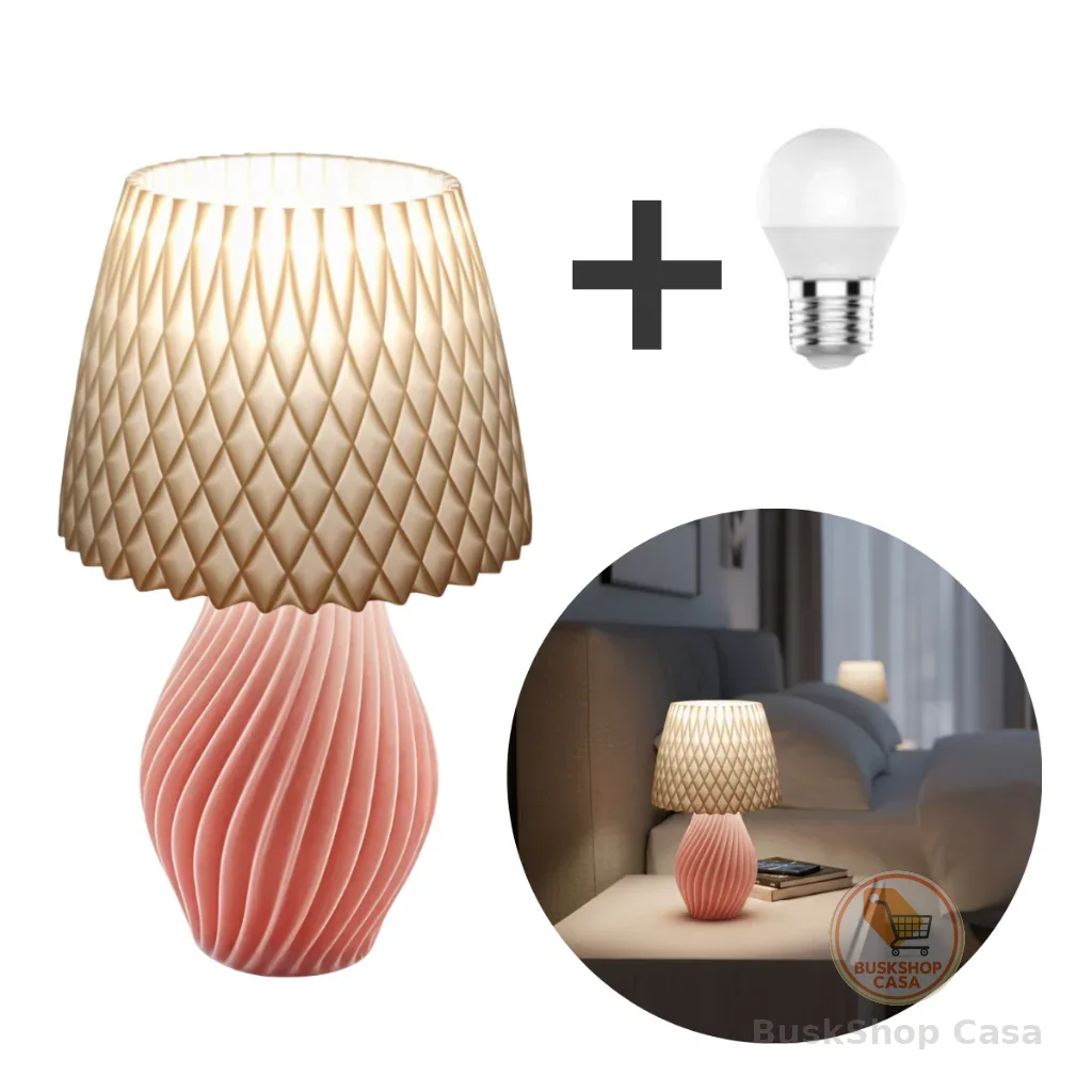 Luminária/Abajur Bivolt Decorativo para mesa e criado mudo - Modelo Exclusivo em Espiral