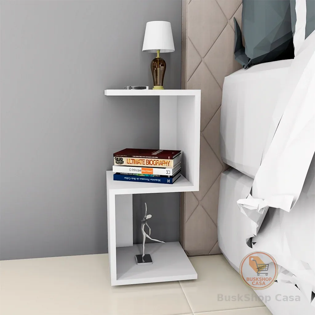 Mesa de Cabeceira Decorativa Moderna Modelo S Para Quarto