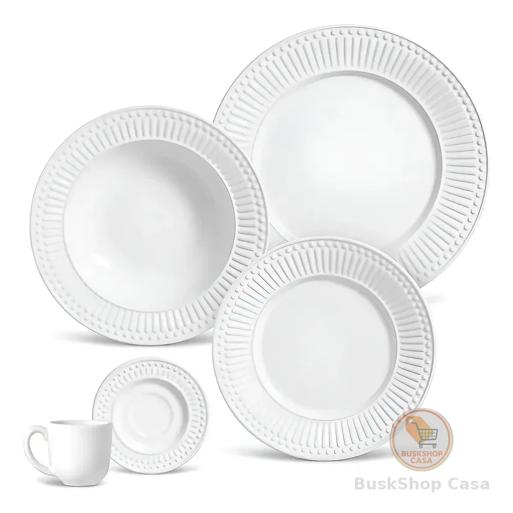 Aparelho De Jantar 20 Peças Roma Branco