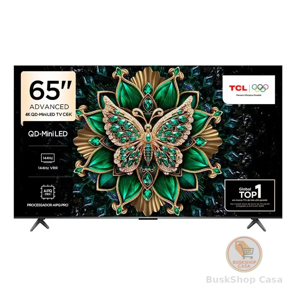 Smart Tv 65 65c6k 4k Qd-mini Led 144hz Com Google Tv Tcl