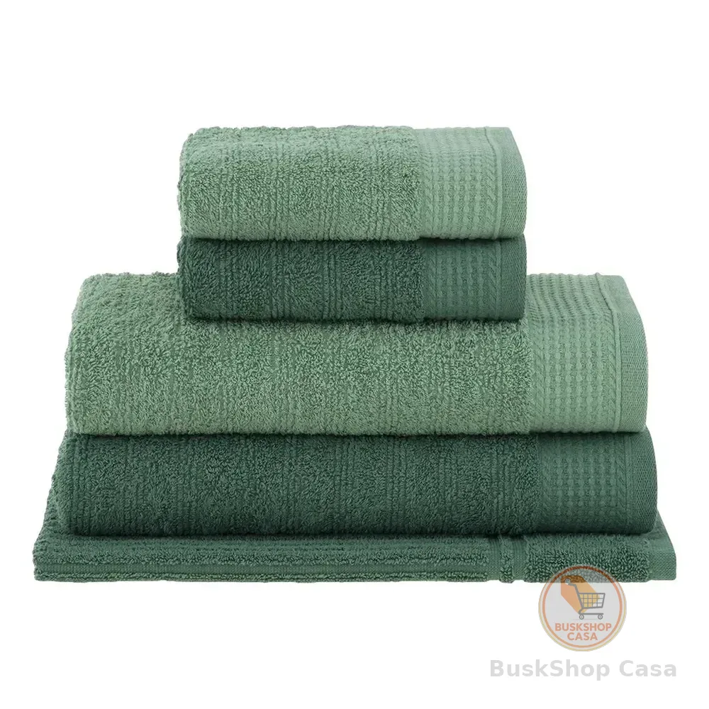 Jogo De Toalhas Buddemeyer Brisa 5 Peças Cor Verde Liso