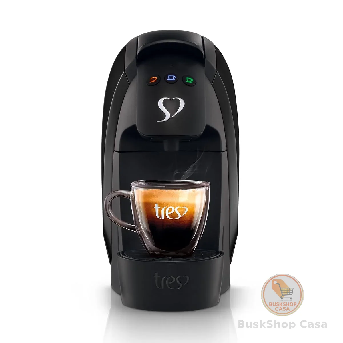 3 Corações TRES Cafeteira Espresso e Multibebidas Luna Preta - 220v