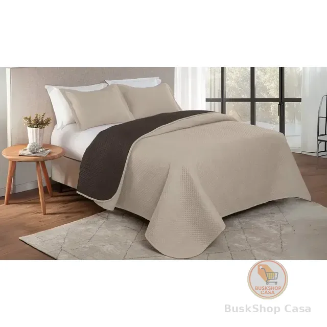 Colcha Dupla Face Duo Color Cobre Leito Casal 3