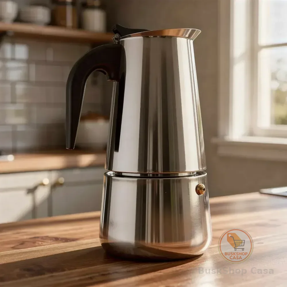 cafeteira Italiana Luxo 6 Xícaras De Café Em Inox