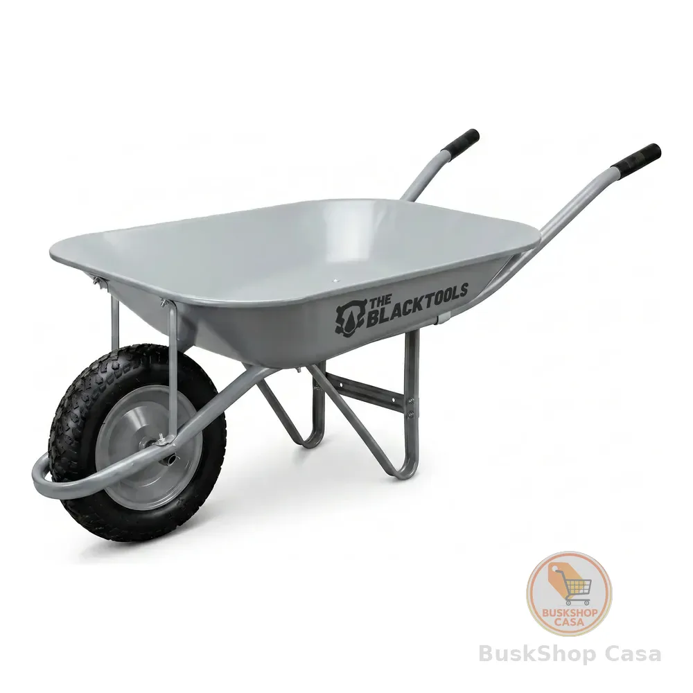 Carrinho De Mão 60 Litros Reforçado Galvanizado Caçamba Aço Cinza