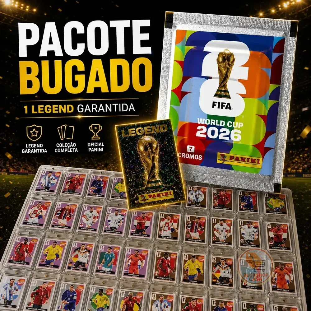 Pacote Bugado Original Figurinha Legend Copa Do Mundo 2026 Extra Sticker Figurinha Legend