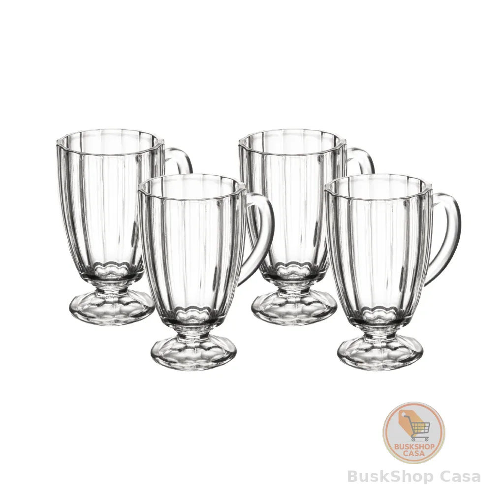 Conjunto 4 Taças Cappuccino Wolff Classic de Vidro 160ml