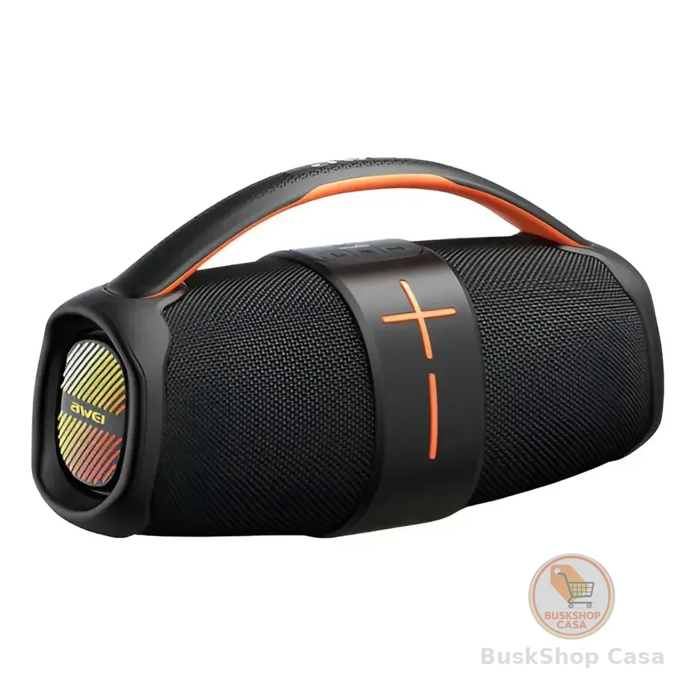 Caixa De Som Bluetooth 5.3 Awei Y887 20w Ipx5 Tws Usb Aux Fm Preto 3.7v