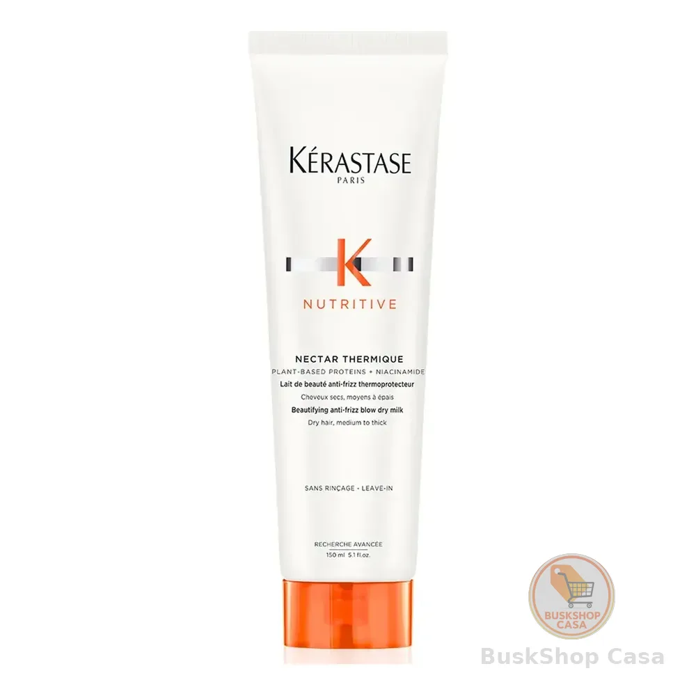 Leave-in Protetor Térmico Anti Ressecamento Com Proteínas Vegetais E Niacinamida Para Cabelos Médios A Grossos Kérastase Nutritive Nectar Thermique 150ml