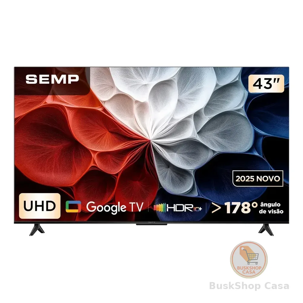 Smart Tv 43'' Semp 43s62 Led Hva Google Tv Hdr Uhd 4k Hdmi