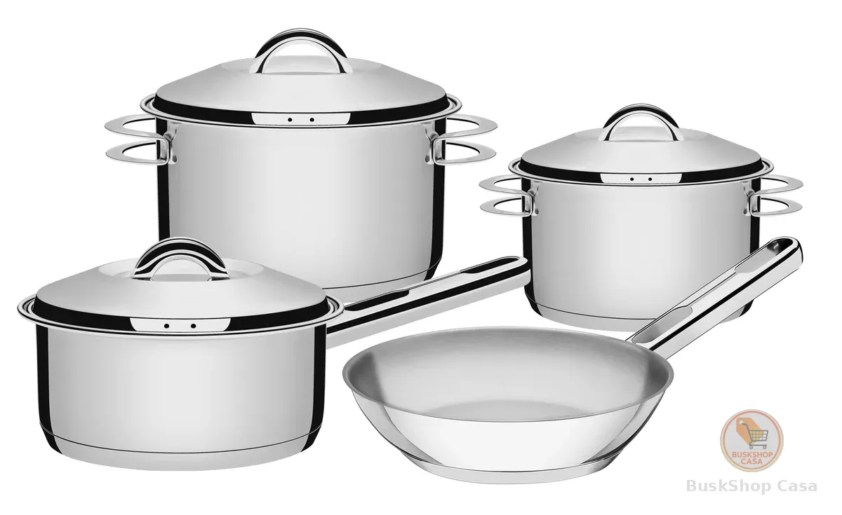 Jogo de Panelas de Aço Inox 4 peças Solar Tramontina