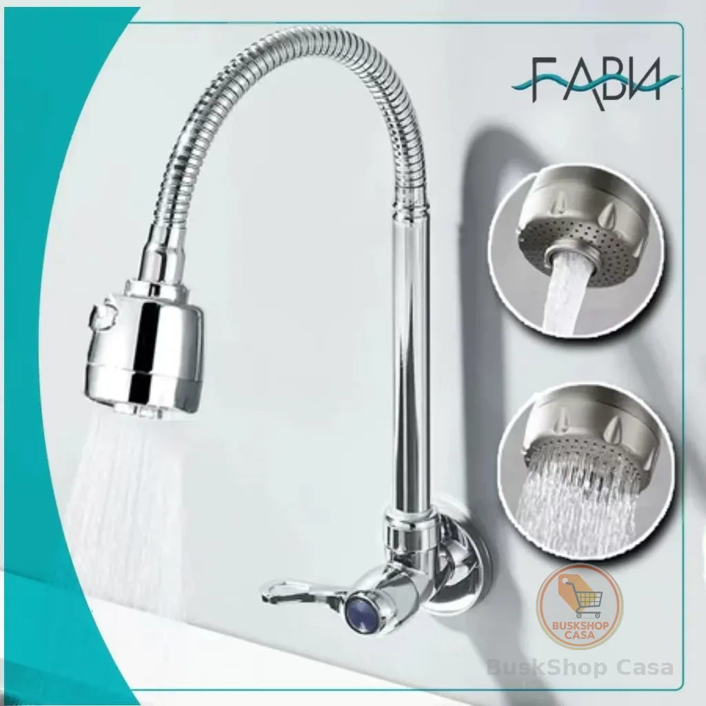 Inox Prata Torneira Cozinha parede chuveiro com rotação de 360° Cozinha Luxo Parede Promoção