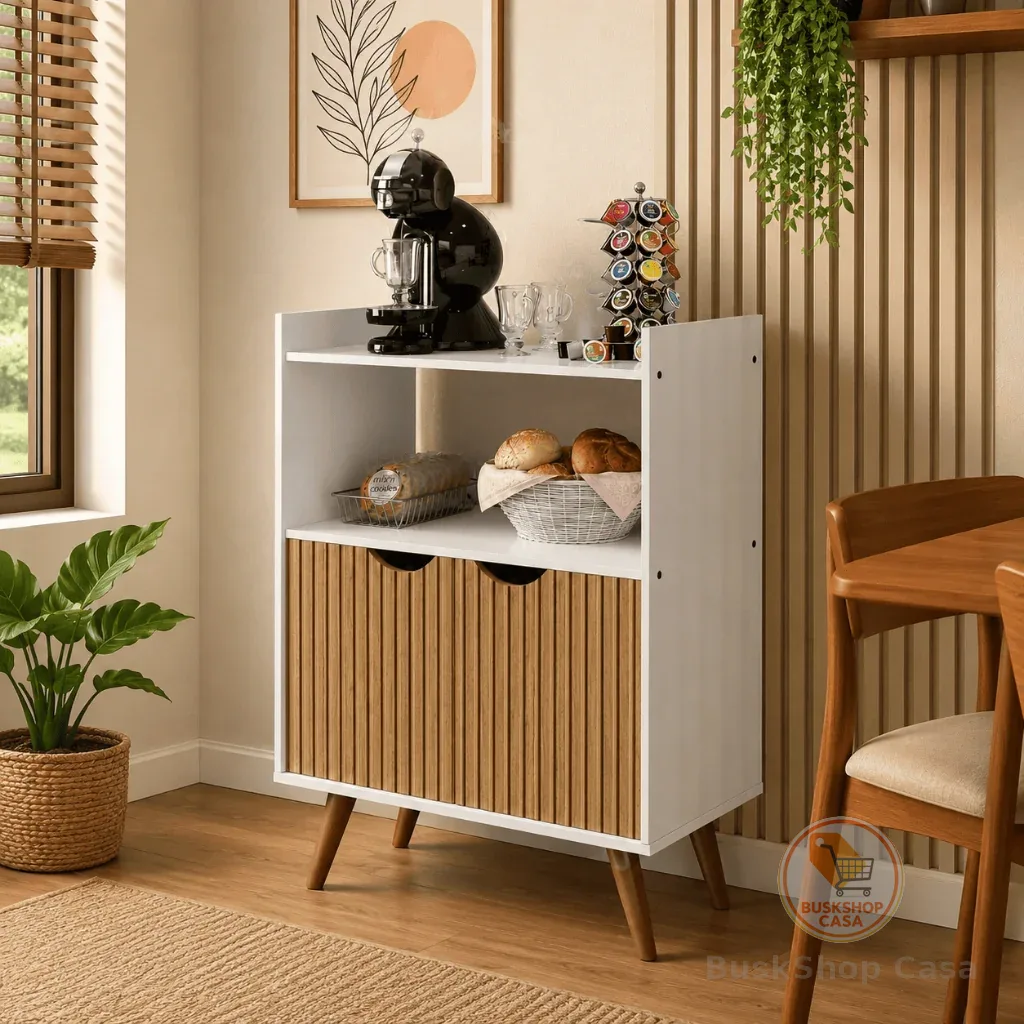 BUFFET APARADOR GRÉCIA COM DESIGN MODERNO PARA SALA E CANTINHO DO CAFÉ