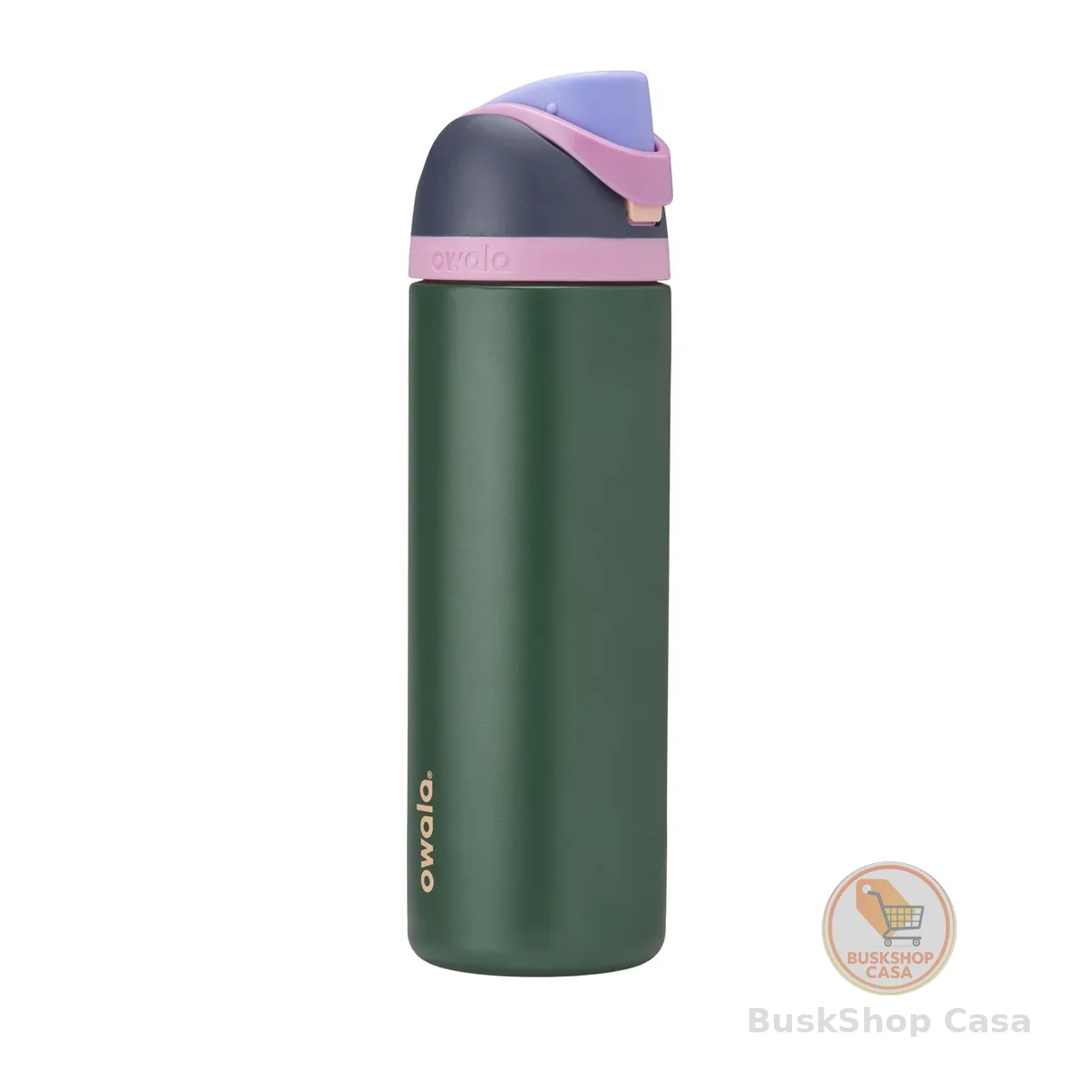 Owala FreeSip Garrafa de água isolada de aço inoxidável com canudo para esportes e viagens, garrafa de água esportiva sem BPA, 680 g, fada florestal azul/verde