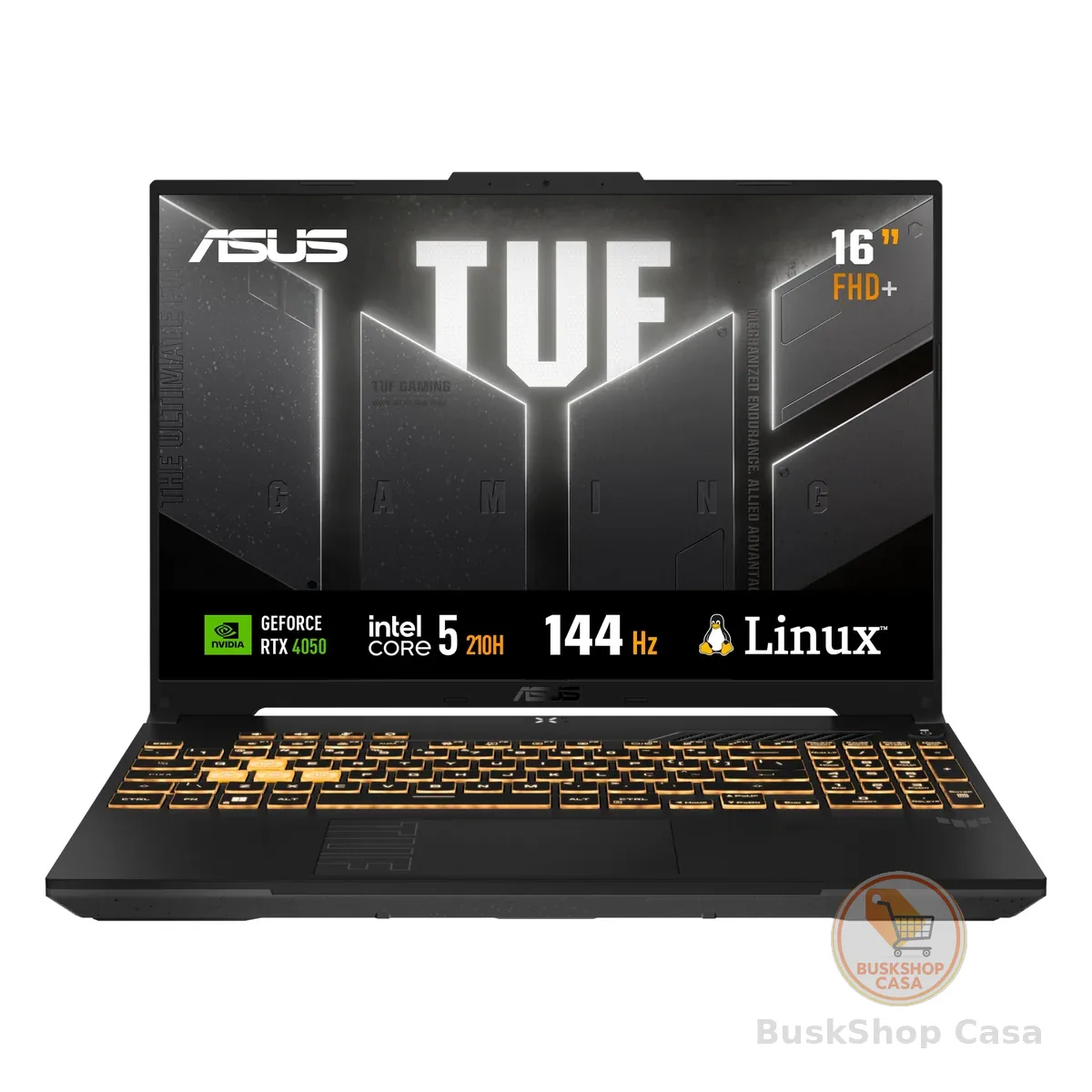 ASUS TUF Gaming F16 Intel Core 5, RTX 4050, 8 GB, 512 GB SSD, KeepOS,16.0'' FHD, Mecha Gray - FX607VU-RL054