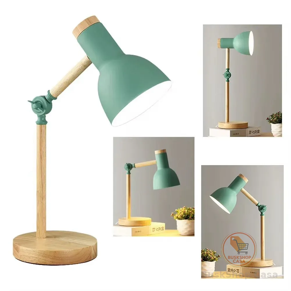 Luminária de Madeira para Mesa Escritório Sala Leitura Luz Suave Oasis OIH-4702