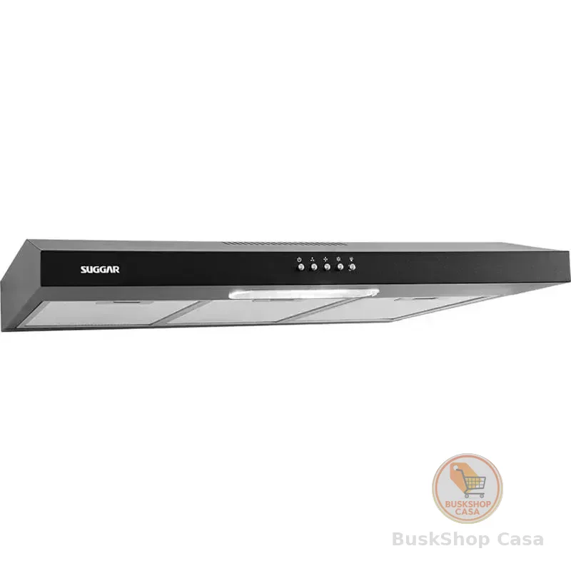 Depurador E Exaustor De Ar Suggar Slim Dps181pt 80cm Cor Preto 127v