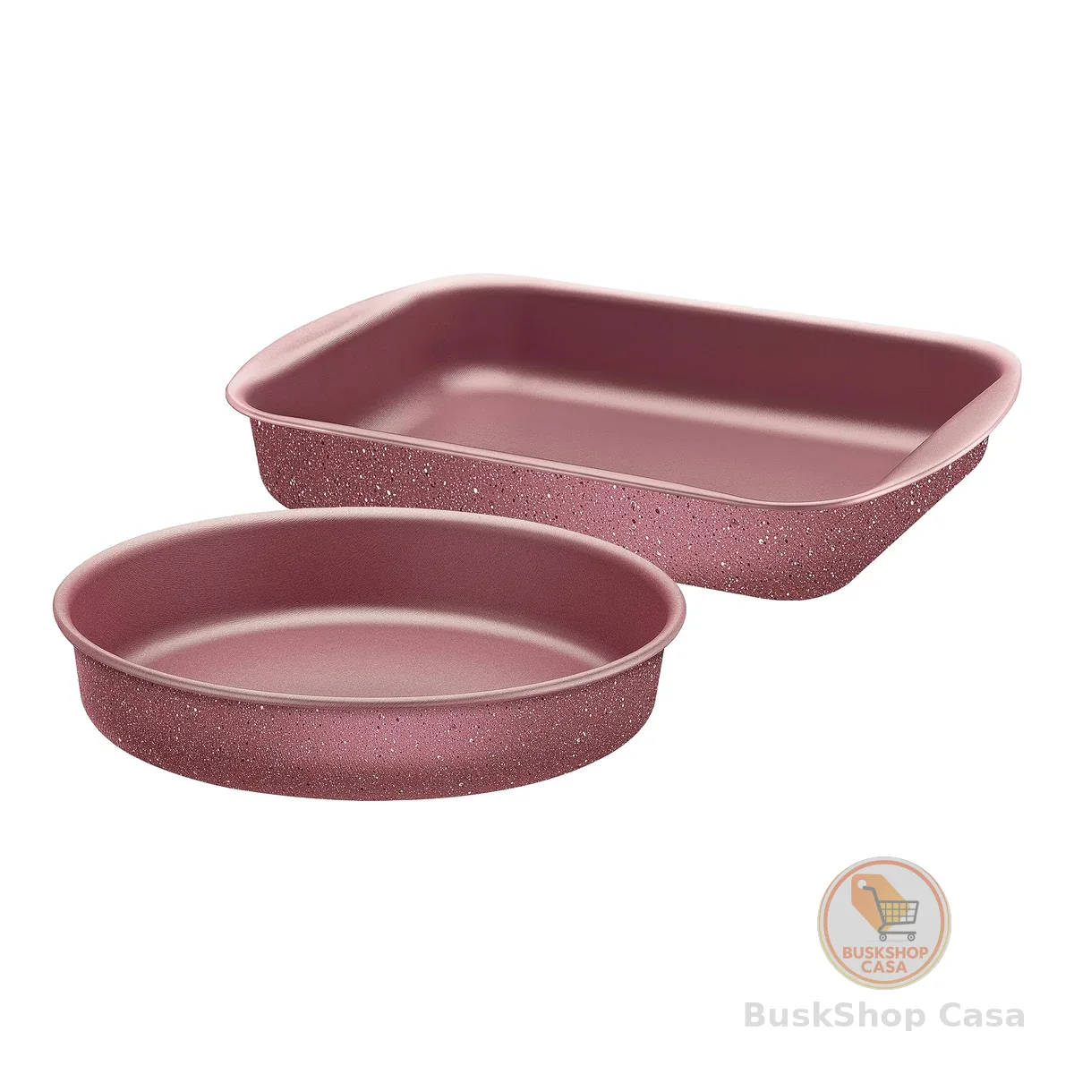 Conjunto Assadeiras Tramontina Jogo de Formas Antiaderentes Rosa 2 Peças Brasil