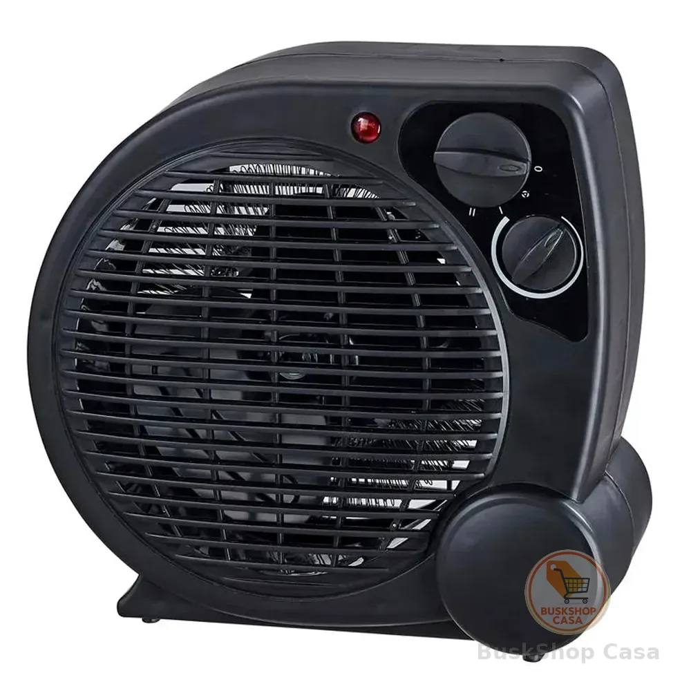 Aquecedor Elétrico 110v Portátil A Ar Ventilador Quente Preto Aq04 - Mimo Style 127v